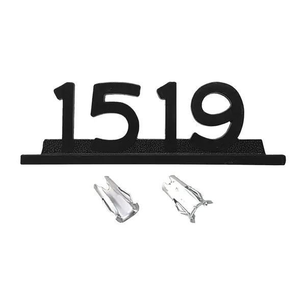 Emblema Caminhão MB 1519 Preto de Ferro Zamak c/ Presilha