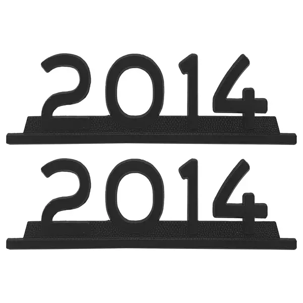 Emblema Caminhão MB 2014 Preto de Ferro Zamak Par
