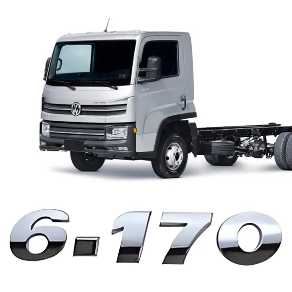Emblema Caminhão VW Delivery 6170 Plástico Cromado Lateral