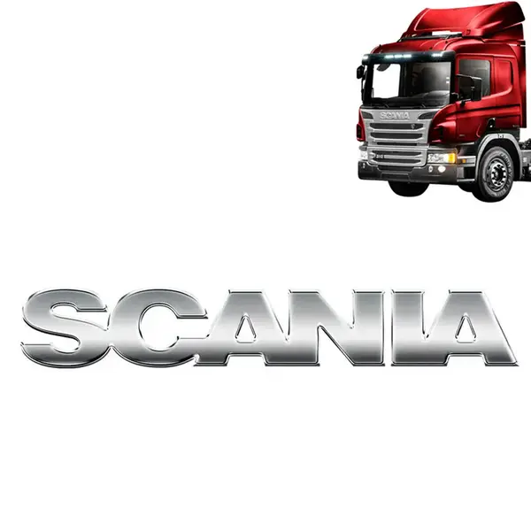 Emblema Cromado Grade para Caminhão Scania P S5 2008 á 2011