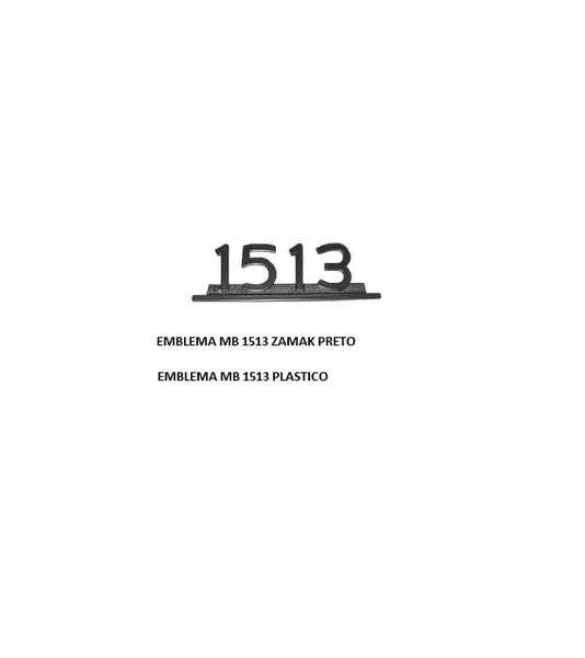 Emblema MB 1513 Zamak Preto