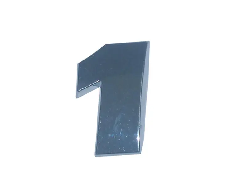 Emblema Numero 1 Injetado e Cromado — 511758
