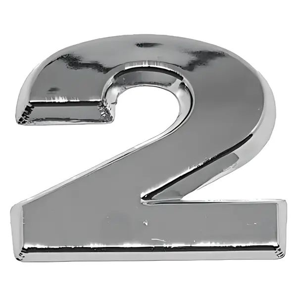 Emblema Numero 2 Cromado VW Caminhoes — ML3382