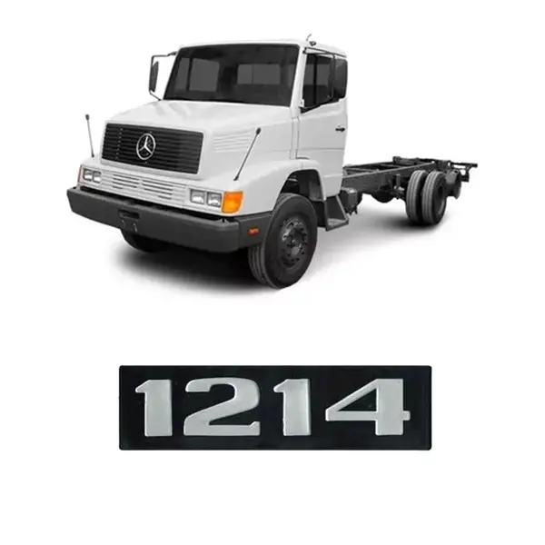 Emblema Plast C/relevo Prata MB 1214