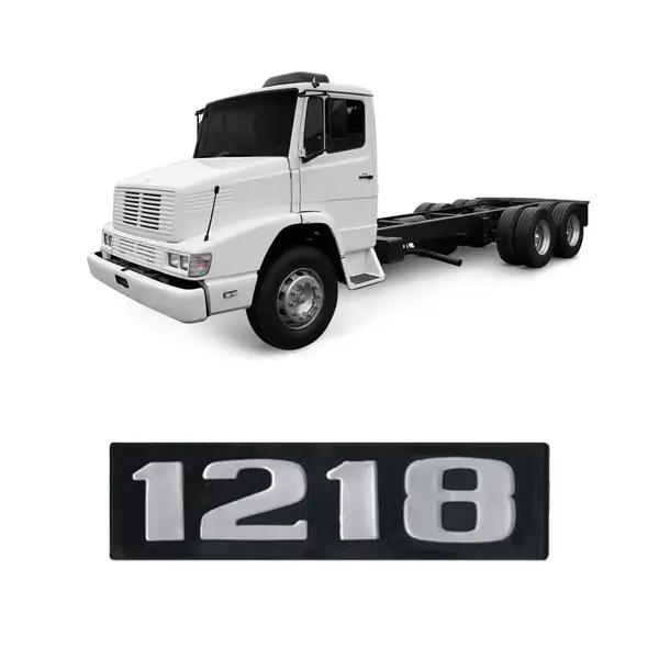Emblema Plast c/ Relevo Prata MB 1218