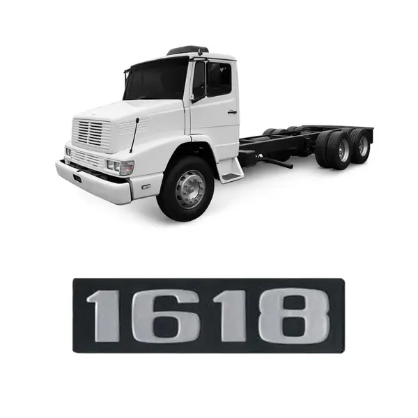Emblema Plast C/relevo Prata MB 1618