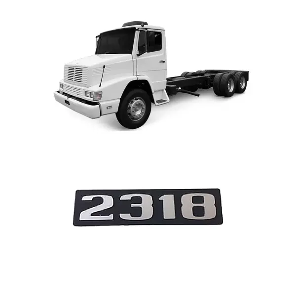 Emblema Plast C/relevo Prata MB 2318