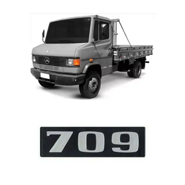 Emblema Plast C/relevo Prata MB 709