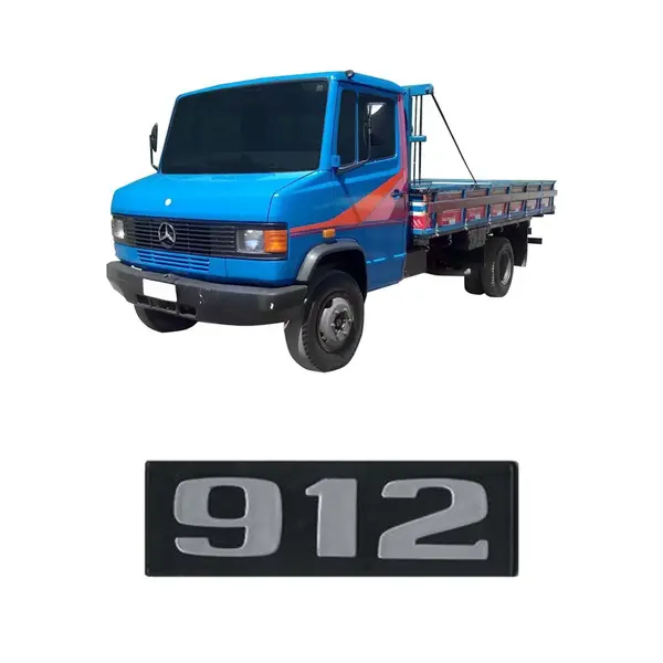 Emblema Plast C/relevo Prata MB 912