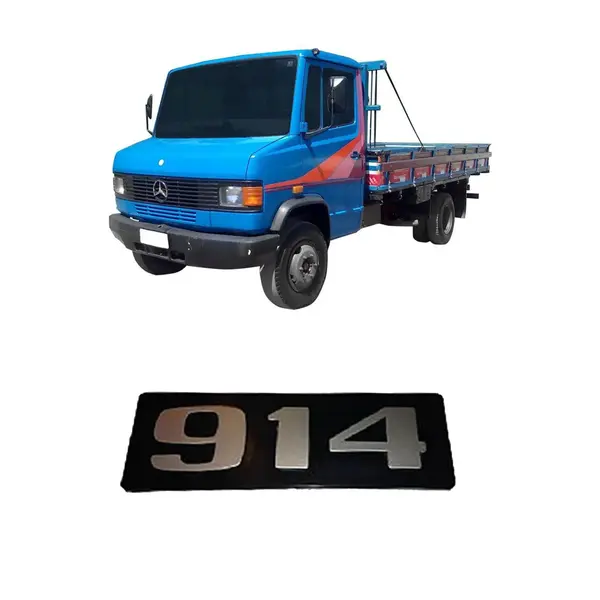 Emblema Plast C/relevo Prata MB 914