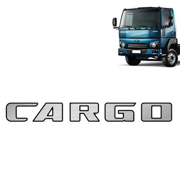 Emblema Resinado Capo Frontal Para Caminhão Ford Cargo Escovado