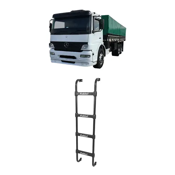 Escada Cabine Caminhão Axor Atego Cb. Baixa Semi Leito Preta
