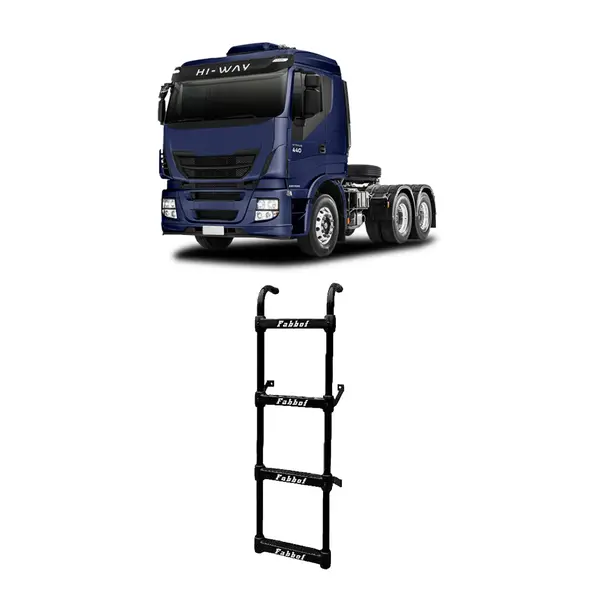 Escada Cabine Caminhão Modelo Iveco Hi Way Preta 4d Curta