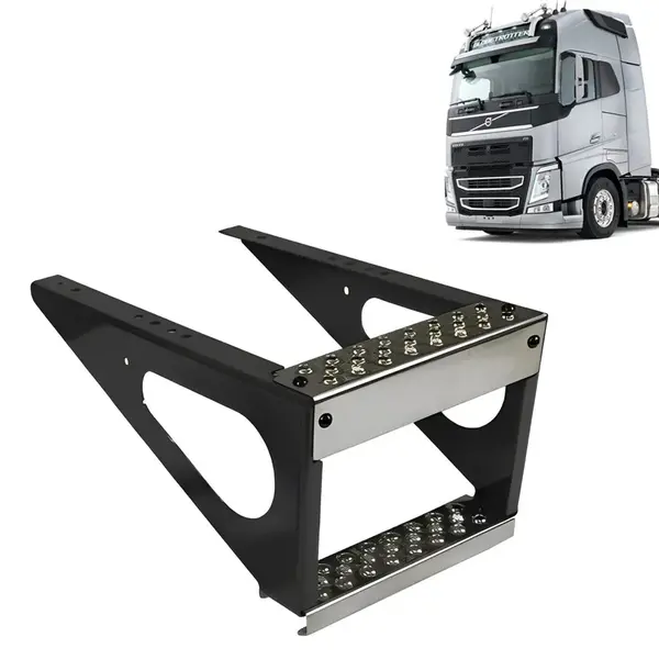 Escada Caixa de Bateria para Caminhão Volvo FH 2015 á 2022 Pisante Inox