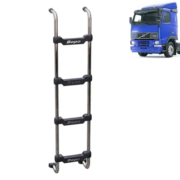Escada Traseira para caminhão Volvo NH / FH Cabine Baixa Cromada