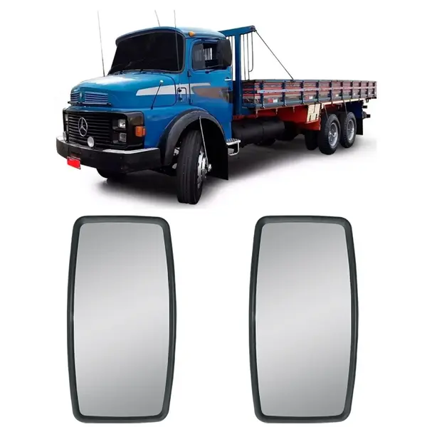 Espelho Retrovisor Caminhão MB 1113 1313 1513 2013 Plano Par