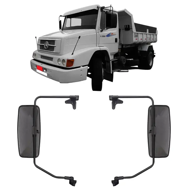 Espelho Retrovisor Caminhao MB 1620 1634 1938 Atron Plano Par