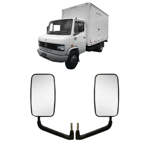 Espelho Retrovisor Plano Caminhão MB 709 912 1988 a 2005 Par