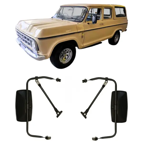 Espelho Retrovisor Plano Caminhonete Chevrolet C10 D10 Par