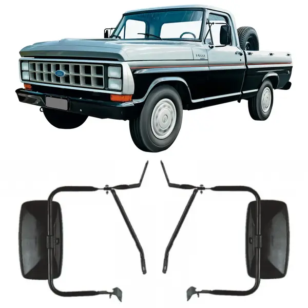 Espelho Retrovisor Plano Caminhonete Ford F1000 ate ...1985 Completo
