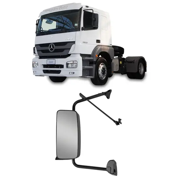 Espelho Retrovisor Plano Completo Caminhão MB Axor / Atego 2007 a 2013 L/e