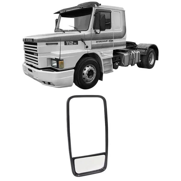 Espelho Retrovisor Plano Externo Bifocal Caminhão Sc T/r 112 113 L/d