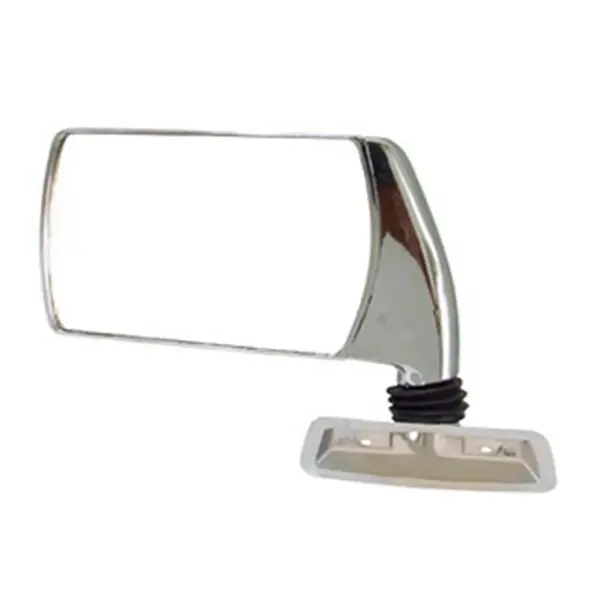 Espelho Retrovisor Plano Externo Universal Strada Fiat Ford Gm VW Cromado