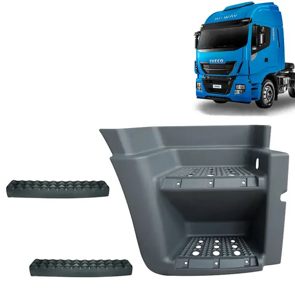 Estribo Cabine para Caminhão Iveco Stralis 2008 á 2014 Lado Direito Com Pisantes