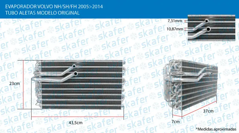 Evaporador para Caminhao Volvo NH-sh — ML2227
