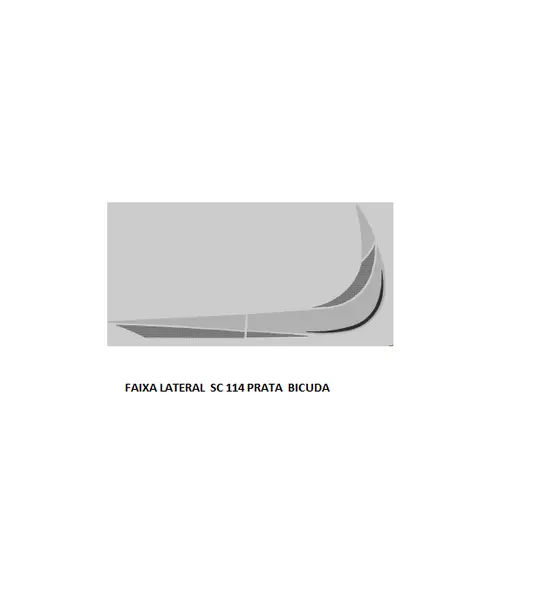 Faixa Lateral Sc 114 Prata Bicuda