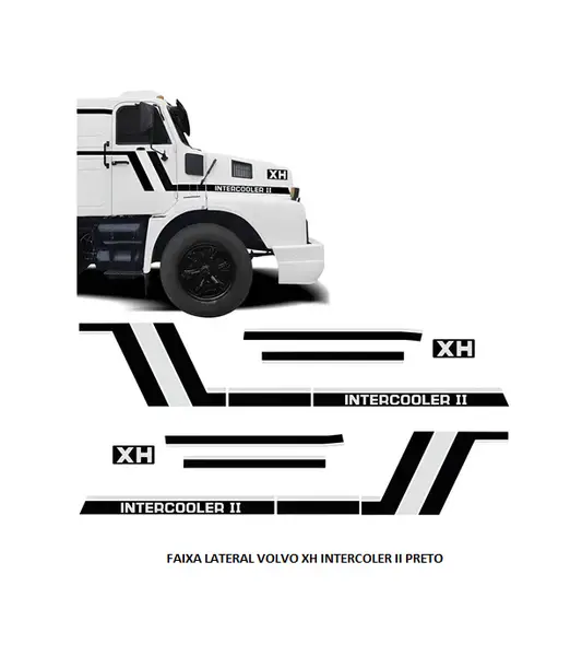 Faixa Lateral Volvo Xh Intercoler II Preto