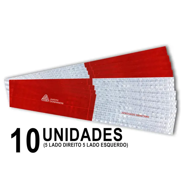 Faixa Refletiva Avery Caminhão Bau Carreta Sider KIT C/10 Pç