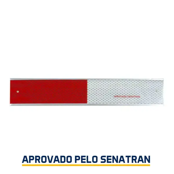 Faixa Refletiva com Chapa de Alumínio - Lateral da Carroceria (Carreta)