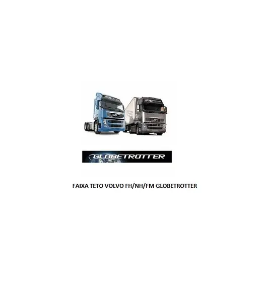 Faixa Teto Volvo FH/nh/fm Globetrotter Preta/azul