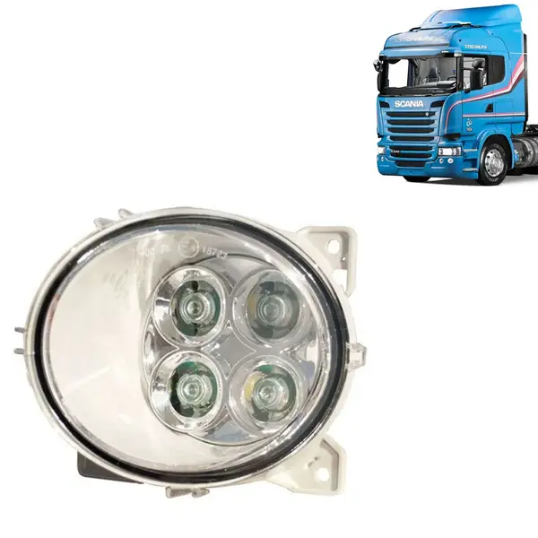 Farol auxiliar Externo LED para Caminhão Scania S5 S6 Lado Esquerdo