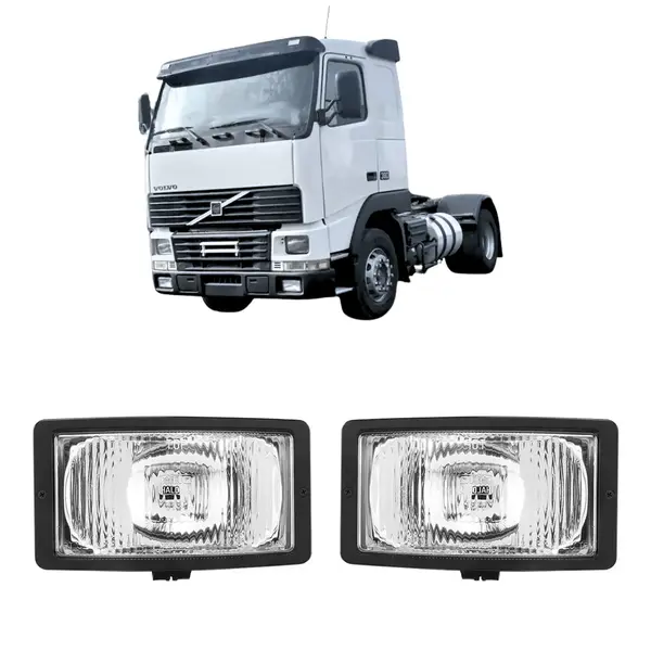 Farol Auxiliar Retangular Caminhão Volvo FH - Nino - Par