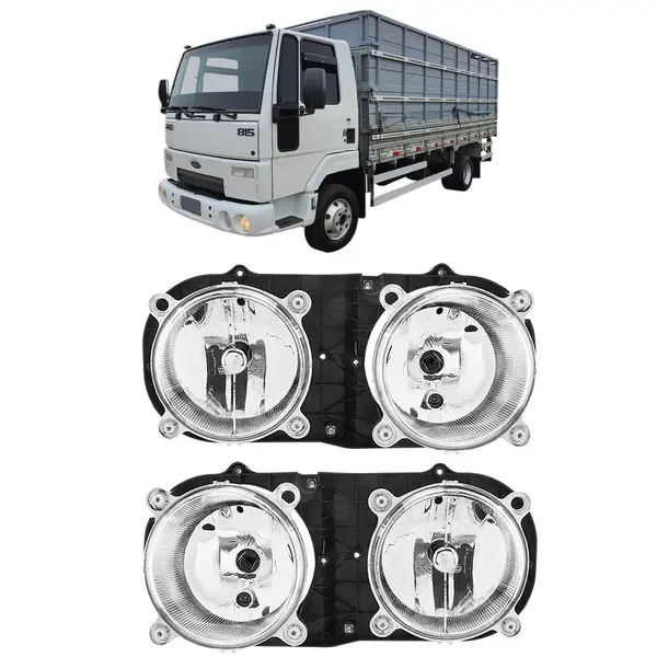 Farol Caminhão Ford Cargo 712 815 816 Traçado Horizontal - Par