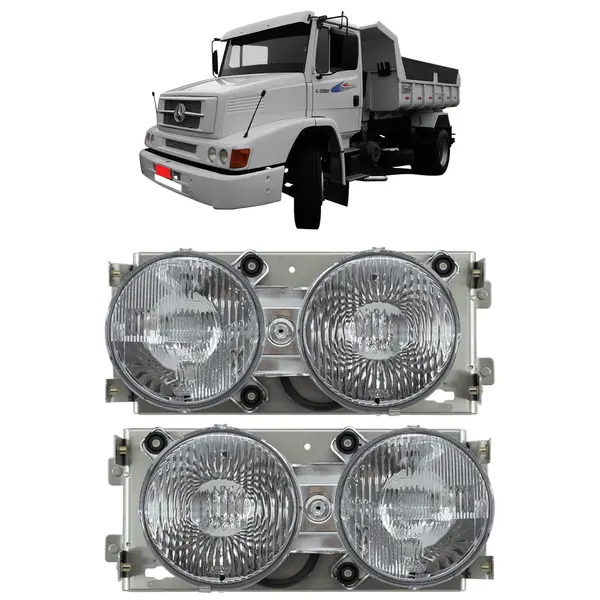 Farol Caminhão MB 1620 1634 1720 1938LS a Partir 2000... Par