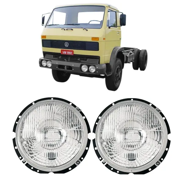 Farol Caminhão Volkswagen 1982 a 1993 - Nino - Par