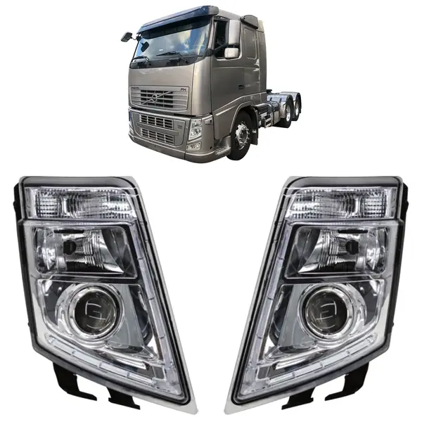 Farol Caminhão Volvo FH 2009 a 2013 c/ Seta Nino - Par