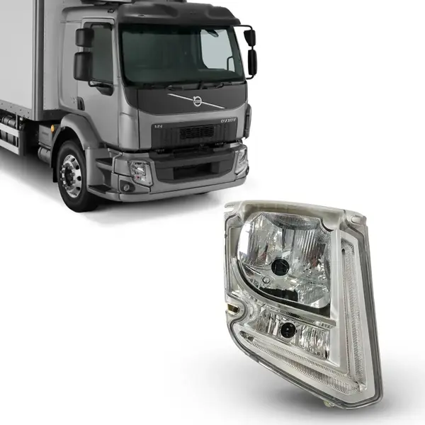 Farol Com LED Lado Direito Compativel Volvo VM 2014 em diante