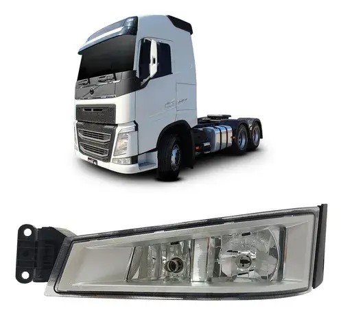 Farol Milha Auxiliar Foco Duplo Lado Esquerdo Compatível Volvo FH 2015 A 2021