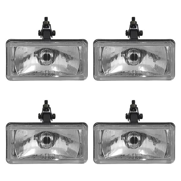 Farol Milha Auxiliar Parachoque e Spoiler Retangular 4PÇS