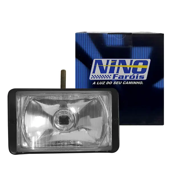 Farol Milha Auxiliar Parachoque e Spoiler Retangular Liso