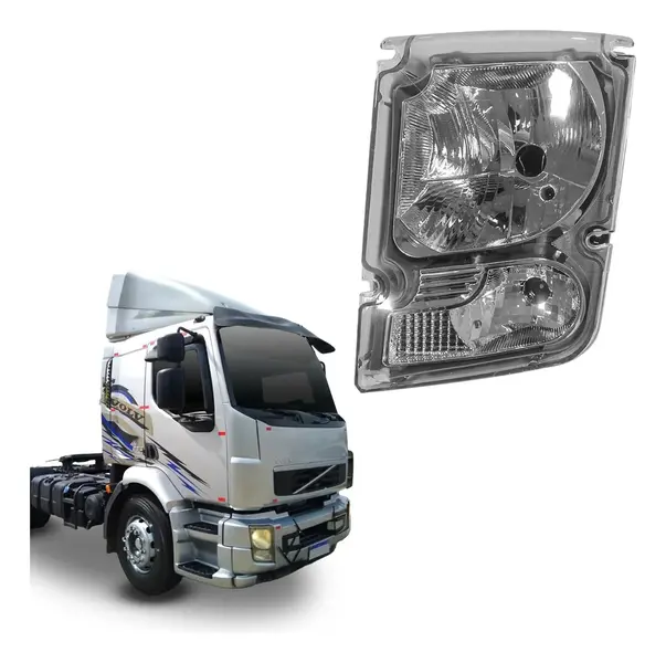 Farol Principal Dianteiro Lado Esquerdo Compatível Volvo VM 260 310 2006 até 2013