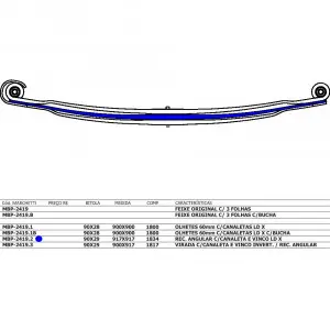 Feixe Mola 2 Lamina Diant MB Axor 90X29MM — 9443200302
