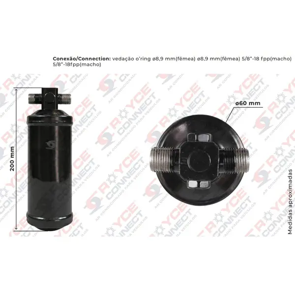 Filtro Secador Ac Ar Condicionado Royce — RI150250