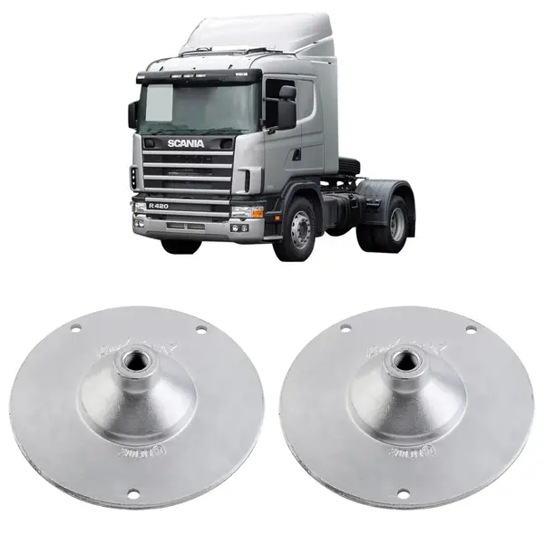 Flange Rodoar Roda Cubo Traçao Caminhão Sc Serie 4 Truck (KIT c/ 2)