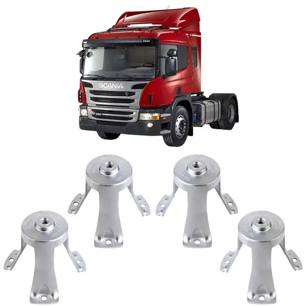 Flange Rodoar Roda Cubo Traçao Caminhão Sc Tripe (KIT c/ 4)