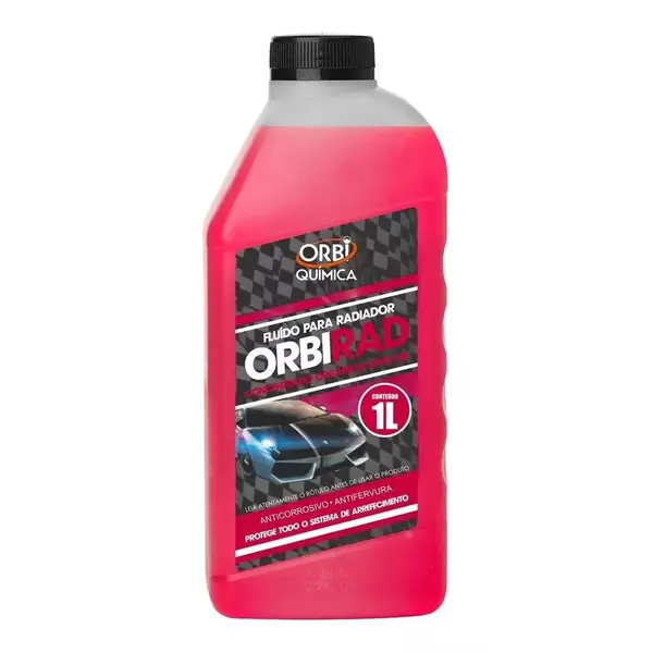 Fluído Aditivo Para Radiador Concentrado Cor Rosa – Orbi Química 1 Litro